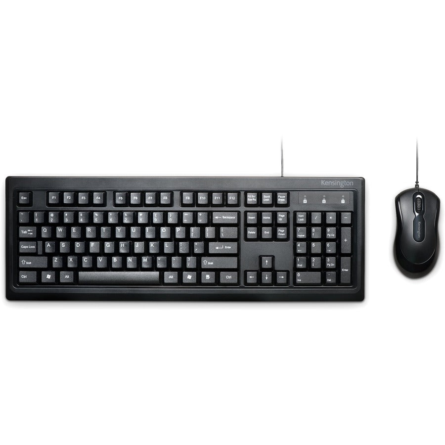 Kensington Keyboard for Life Desktop Set with Spill-Proof Full-Size Keyboard and Optical Mouse