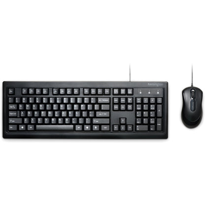 Kensington Keyboard for Life Desktop Set with Spill-Proof Full-Size Keyboard and Optical Mouse
