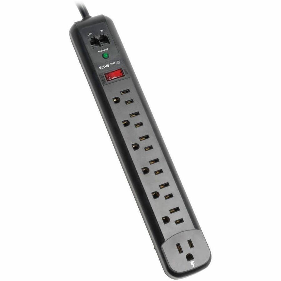 Eaton Tripp Lite Protect It! TLP76RBTEL 7-Outlet Surge Protector with Phone Line and Modem Protection