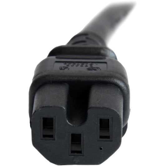 StarTech.com 3 ft 14 AWG IEC C14 to IEC C15 Power Extension Cord - Heavy Duty Black Cable for Data Centers and Servers