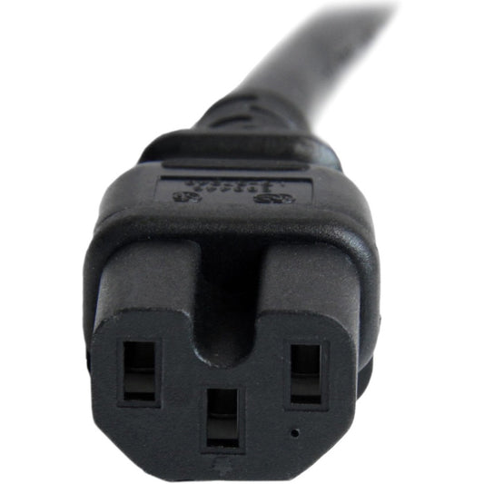 StarTech.com PXTC14C156 6 ft Heavy Duty Power Cord - IEC C14 to C15, 14 AWG, 250V 15A, Black