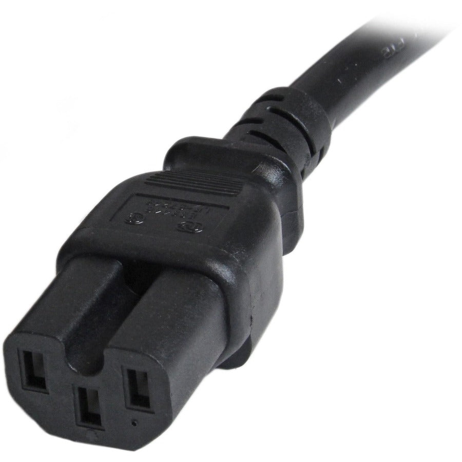 StarTech.com PXTC14C156 6 ft Heavy Duty Power Cord - IEC C14 to C15, 14 AWG, 250V 15A, Black