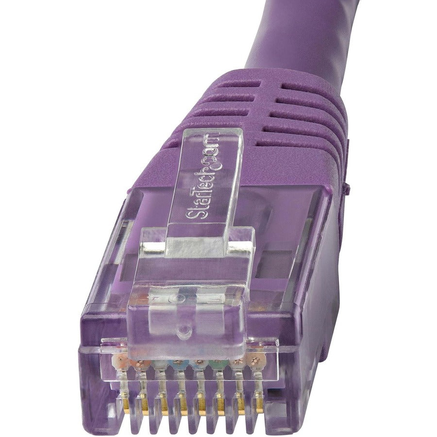 StarTech.com 50ft Purple Cat6 Ethernet Patch Cable - Gigabit UTP with PoE Support and Gold Connectors