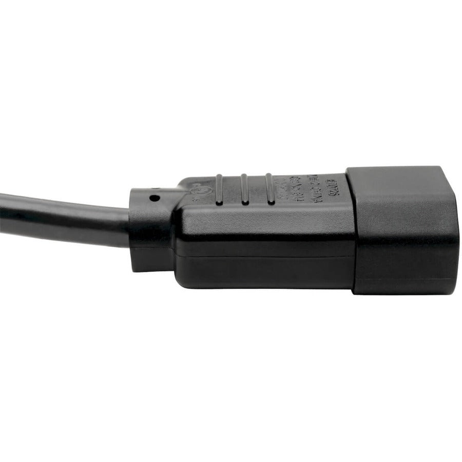 Eaton Tripp Lite Series P004-002 Power Extension Cord – C13 to C14, 2 ft, 10A, 250V, Black