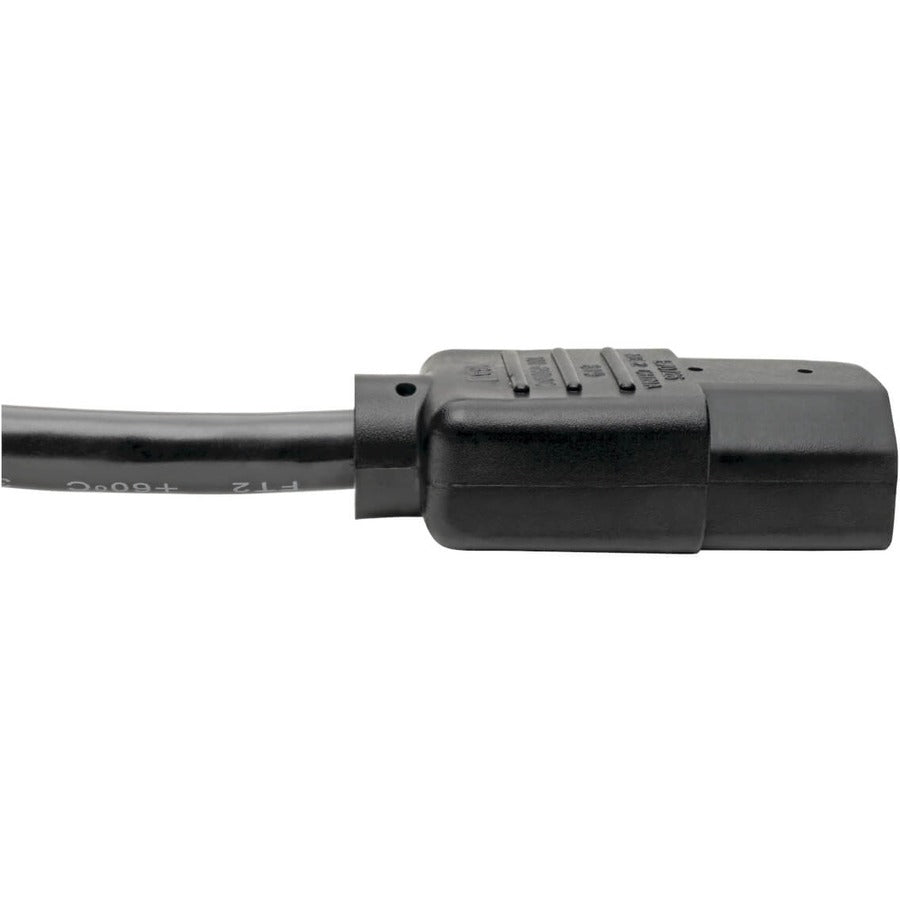 Eaton Tripp Lite Series P004-002 Power Extension Cord – C13 to C14, 2 ft, 10A, 250V, Black