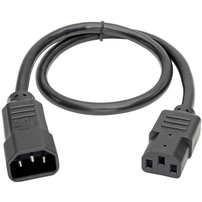 Eaton Tripp Lite Series P004-002 Power Extension Cord – C13 to C14, 2 ft, 10A, 250V, Black