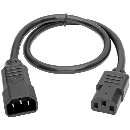 Eaton Tripp Lite Series P004-002 Power Extension Cord – C13 to C14, 2 ft, 10A, 250V, Black