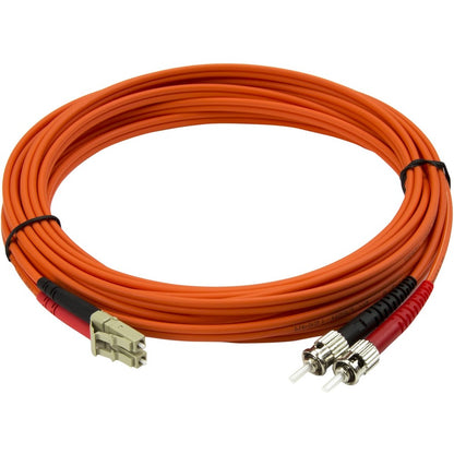 StarTech.com 5m Multimode Duplex Fiber Optic Patch Cable LC to ST - High-Speed 10Gbps, LSZH Jacket