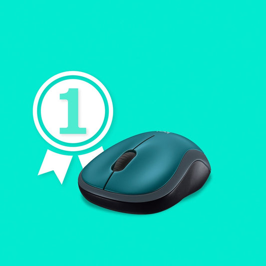Logitech M185 Wireless Mouse - 2.4GHz with Nano Receiver, 12-Month Battery Life, 1000 DPI Optical Tracking, Blue