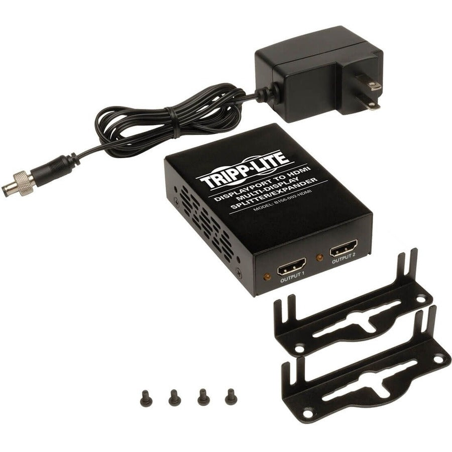 Eaton Tripp Lite Series B156-002-HDMI 2-Port DisplayPort to HDMI MST Hub for 4K UHD Multi-Monitor Setup