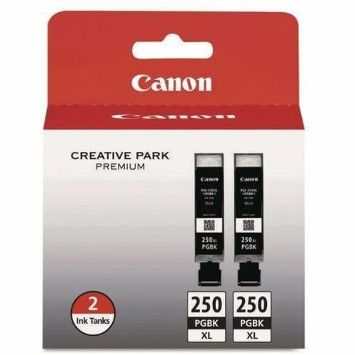 Canon PGI-250PGBK XL Pigment Black Ink Tank Twin Pack for PIXMA Printers