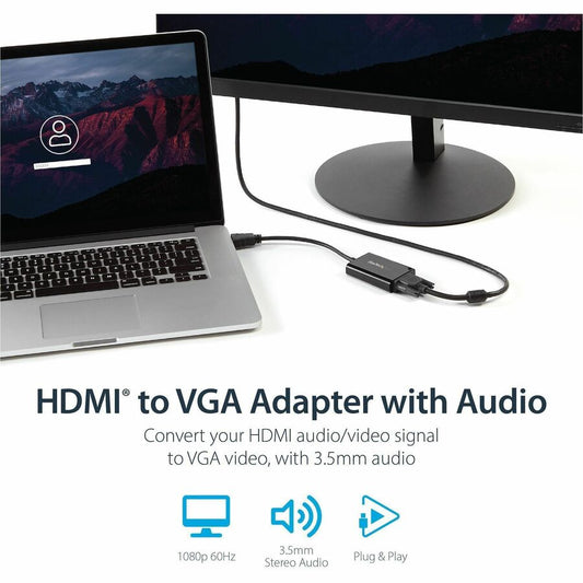 StarTech.com HDMI to VGA Adapter Converter with Audio - Model HD2VGAA2
