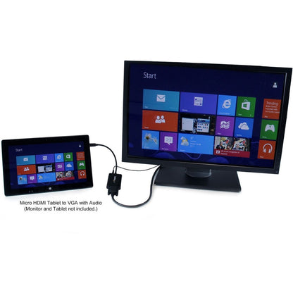 StarTech.com Micro HDMI to VGA Adapter Converter with Audio - 1920x1080 Support