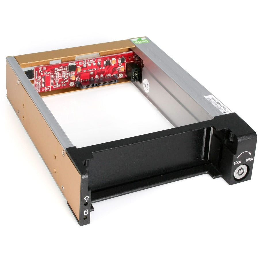 StarTech.com DRW150SATBK 5.25-Inch Aluminum Black SATA Hard Drive Mobile Rack Drawer
