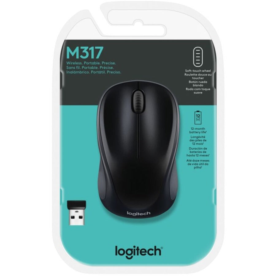 Logitech M317 Wireless Mouse - Compact, Portable, Works With Chromebook