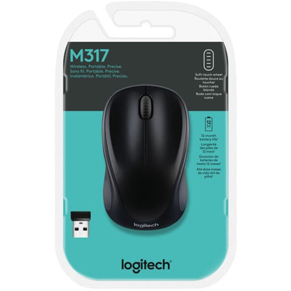 Logitech M317 Wireless Mouse - Compact, Portable, Works With Chromebook