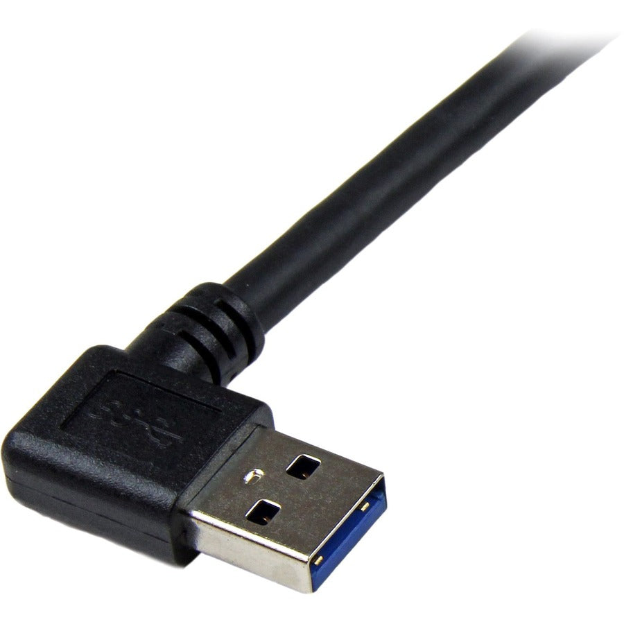 StarTech.com 1m Black SuperSpeed USB 3.0 A to B Cable with Right-Angle Connector