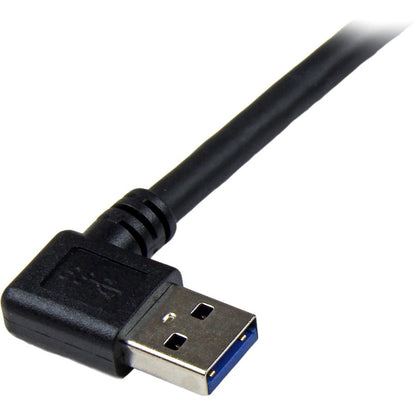 StarTech.com 1m Black SuperSpeed USB 3.0 A to B Cable with Right-Angle Connector