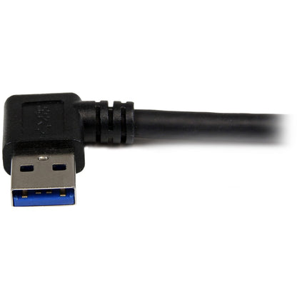 StarTech.com 1m Black SuperSpeed USB 3.0 A to B Cable with Right-Angle Connector