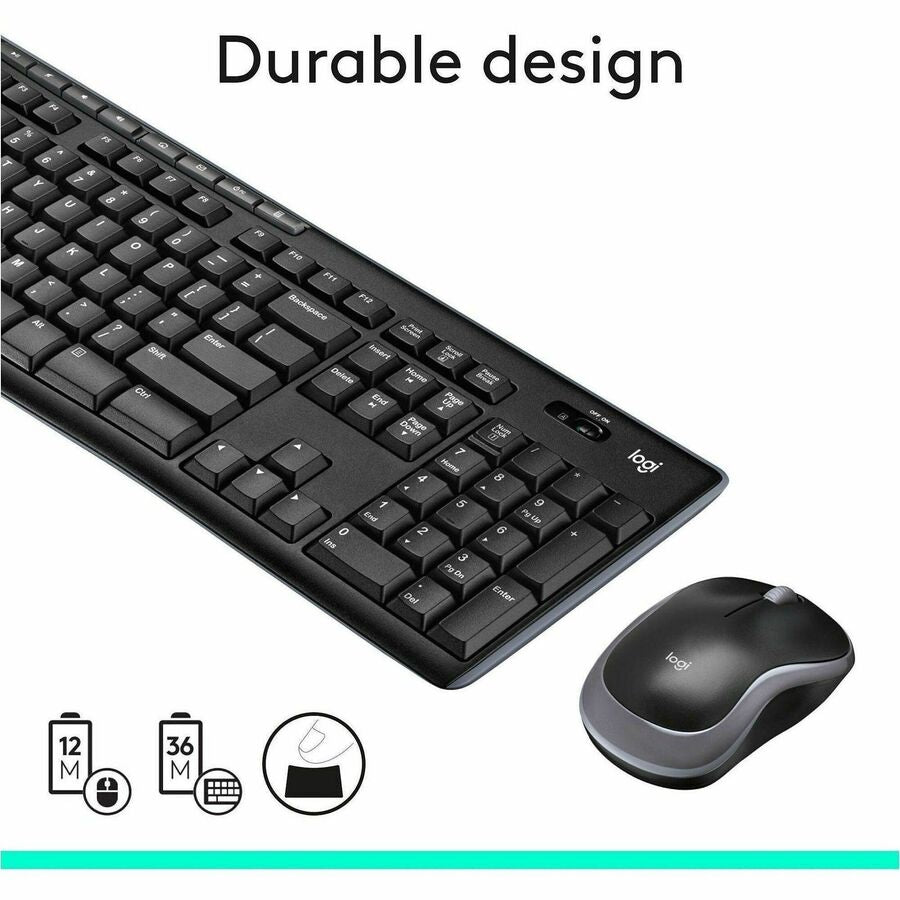 Logitech MK270 Wireless Keyboard and Mouse Combo for Windows – 2.4 GHz RF with Long Battery Life