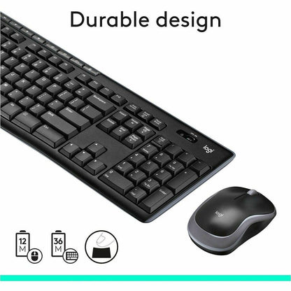 Logitech MK270 Wireless Keyboard and Mouse Combo for Windows – 2.4 GHz RF with Long Battery Life