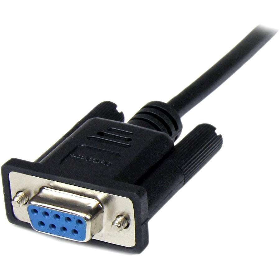 StarTech.com 1m Black DB9 RS232 Serial Null Modem Cable F/M – Reliable Data Transfer for PCs