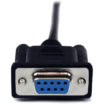 StarTech.com 2m Black DB9 RS-232 Serial Null Modem Cable F/M - High-Quality Data Transfer Solution