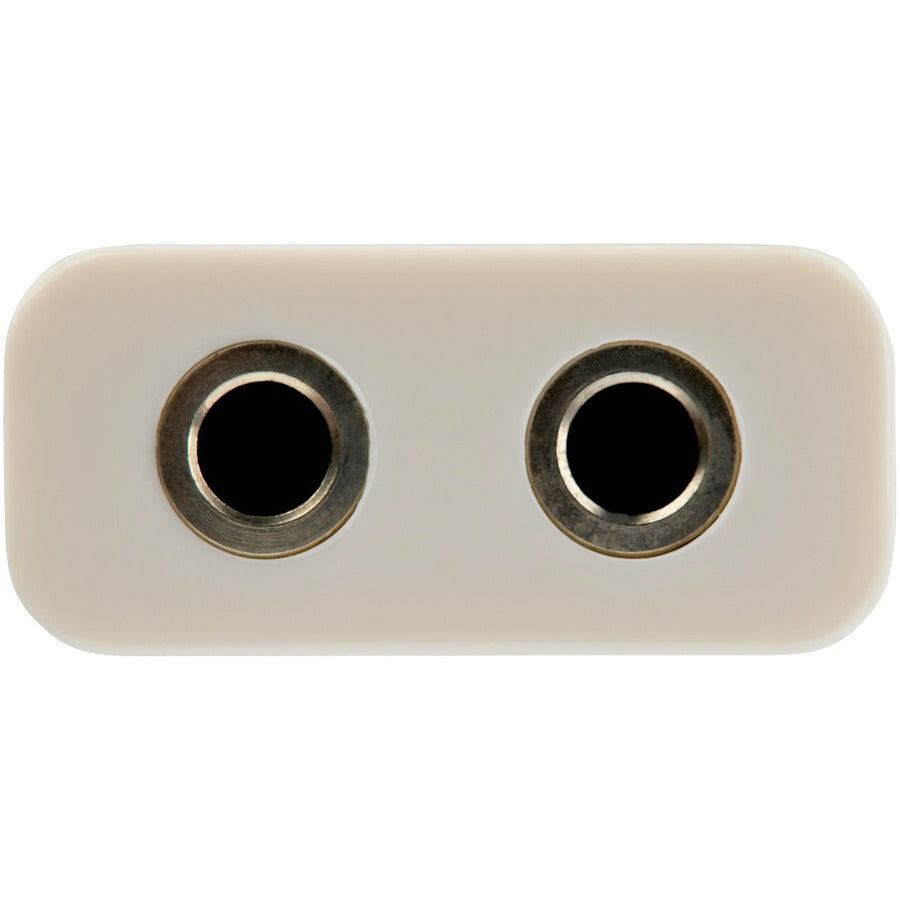 StarTech.com MUYHSMFFADW 3.5mm 4-Position to Dual 3-Pole Headset and Microphone Adapter, White