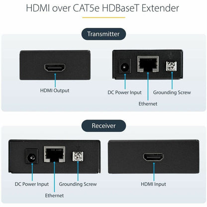 StarTech.com HDMI over CAT5e HDBaseT Extender - Power over Cable - Ultra HD 4K