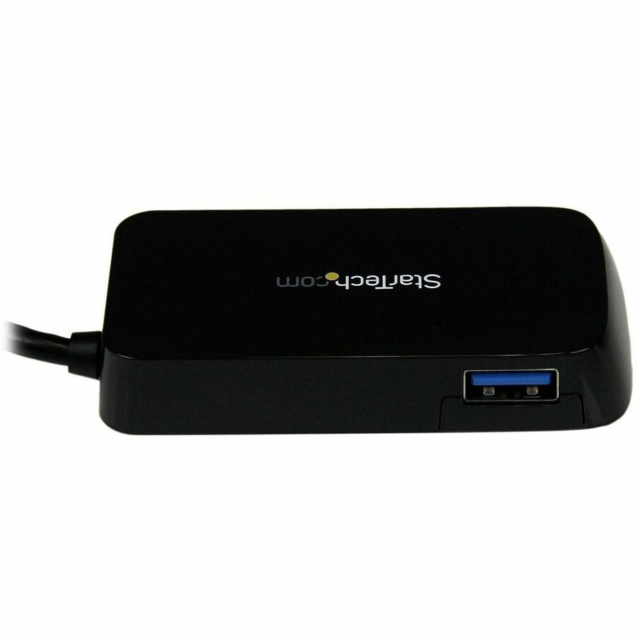StarTech.com Portable 4 Port SuperSpeed Mini USB 3.0 Hub - Black (Part No. ST4300MINU3B)