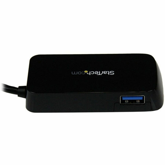 StarTech.com Portable 4 Port SuperSpeed Mini USB 3.0 Hub - Black (Part No. ST4300MINU3B)