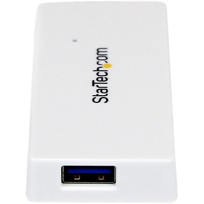 StarTech.com Portable 4 Port SuperSpeed Mini USB 3.0 Hub - White (Part Number: ST4300MINU3W)