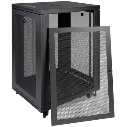 Eaton Tripp Lite Series SR18UB 18U Mid-Depth Rack Enclosure Cabinet with Casters and Locking Doors