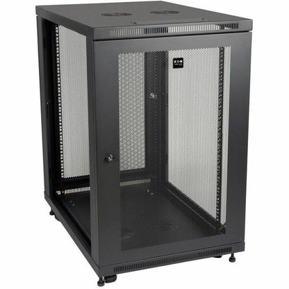 Eaton Tripp Lite Series SR18UB 18U Mid-Depth Rack Enclosure Cabinet with Casters and Locking Doors