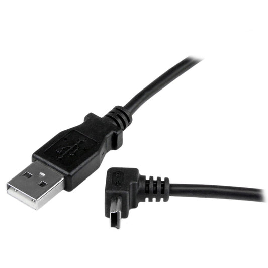 StarTech.com 1m USB to Up Angle Mini USB Cable Part Number USBAMB1MU for Data Transfer and Charging