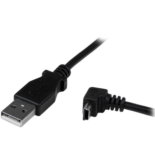 StarTech.com 2m USB to Down Angle Mini USB Cable - A to Mini B for Smartphones and Digital Devices
