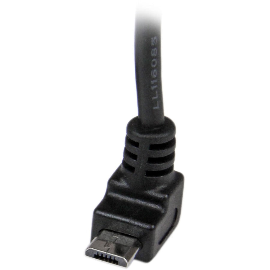 StarTech.com 2m Micro USB Cable - A to Up Angle Micro B for High-Speed Data Transfer and Charging