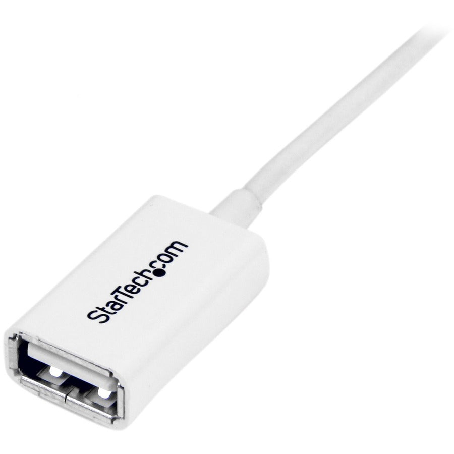 StarTech.com 3m White USB 2.0 Extension Cable A to A – M/F, High-Speed Data Transfer