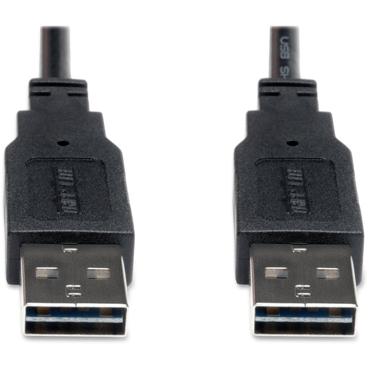 Eaton Tripp Lite Series Universal Reversible USB 2.0 Cable (Reversible A to Reversible A M/M), 10 ft