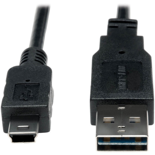 Eaton Tripp Lite UR030-003 3 ft USB 2.0 Data Transfer Cable with Reversible USB A to Mini-B Connector