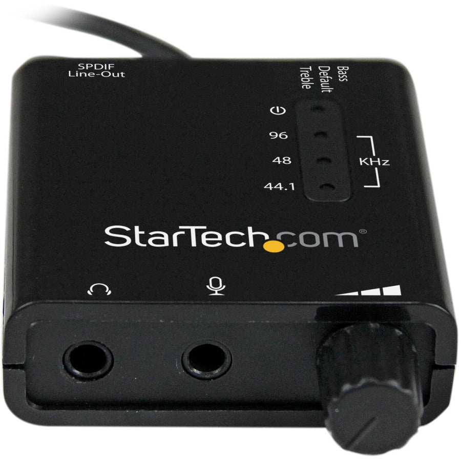StarTech.com ICUSBAUDIO2D External USB Sound Card with S/PDIF Digital Output and 3.5mm Audio/Mic Ports