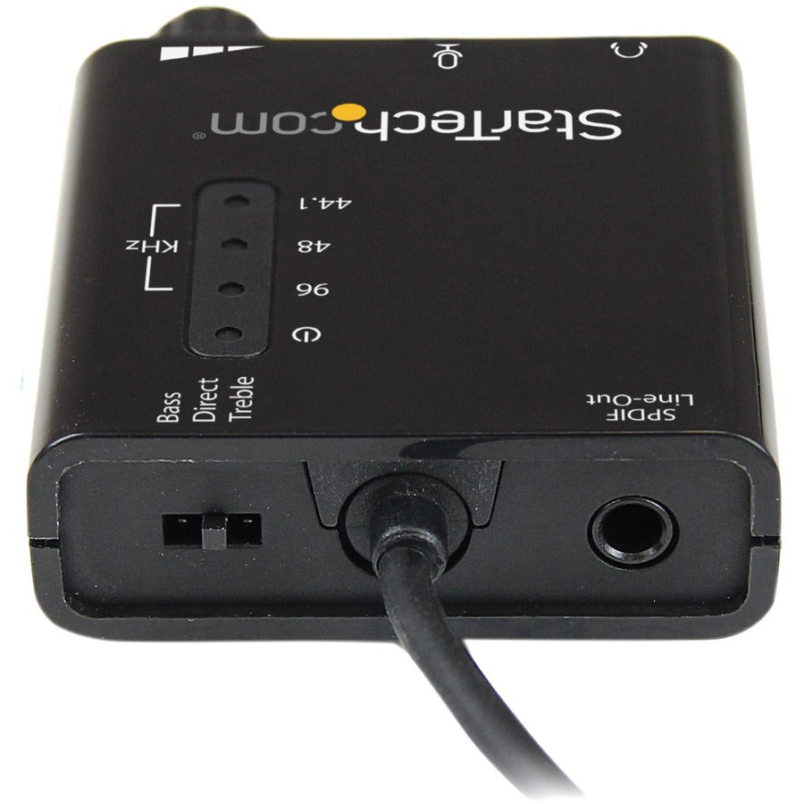 StarTech.com ICUSBAUDIO2D External USB Sound Card with S/PDIF Digital Output and 3.5mm Audio/Mic Ports