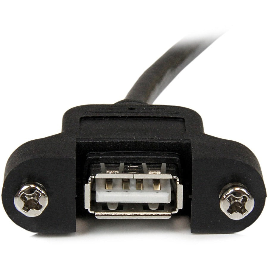 StarTech.com 3 ft Panel Mount USB Cable A to A - Female/Male for PC and Kiosks
