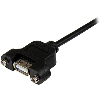 StarTech.com 3 ft Panel Mount USB Cable A to A - Female/Male for PC and Kiosks