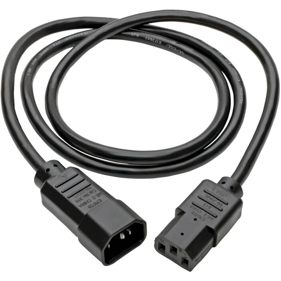 Eaton Corporation Tripp Lite P004-003 3-ft. C14 to C13 Power Cord, 10A 250V, 18 AWG, Black