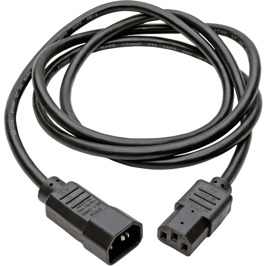 Eaton Tripp Lite Series PDU Power Cord, C13 to C14 - 5 ft. 16 AWG, 13A, 250V, Black