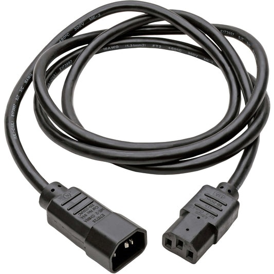 Eaton Tripp Lite Series PDU Power Cord, C13 to C14 - 5 ft. 16 AWG, 13A, 250V, Black