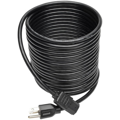 Eaton Tripp Lite Series 25 ft. AC Power Cord NEMA 5-15P to IEC 320-C13 for Desktop Computers and Monitors