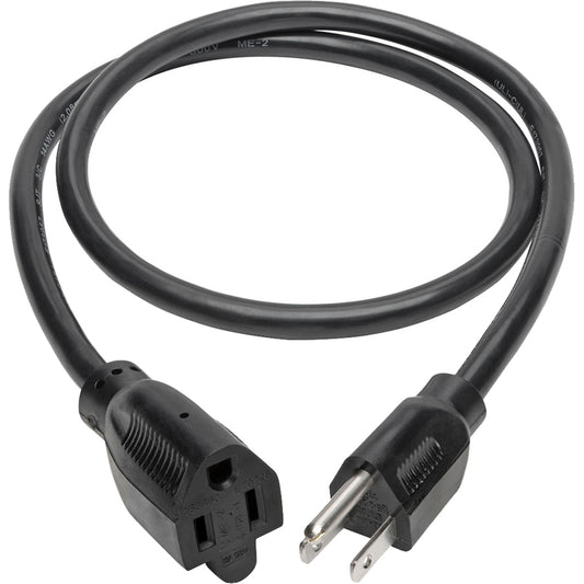 Eaton Tripp Lite Series Power Extension Cord P024-003, 3 ft. 14AWG Heavy Duty, NEMA 5-15P to NEMA 5-15R, 15A 120V