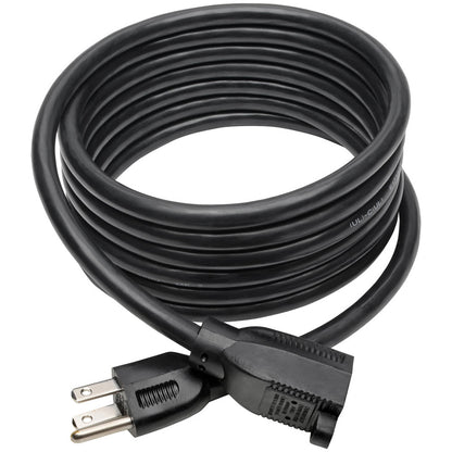 Eaton Corporation Tripp Lite P024-010 Heavy Duty Power Extension Cord, 10 ft, 15A 120V, NEMA 5-15P to NEMA 5-15R, Black